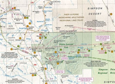 Simpson Desert Westprint map | map of the Simpson Desert