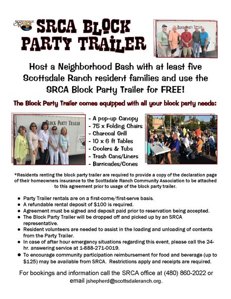 Block Party Trailer - Scottsdale Ranch Community Association