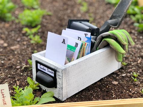 Small Garden Seed Organizer Box Storage With Alphabet Index | Etsy