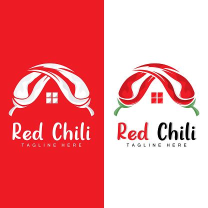 Red Chili Logo Hot Chili Peppers Vector Chili Garden House Illustration ...