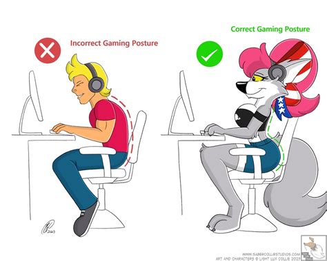 Correct Gaming Posture. — Weasyl