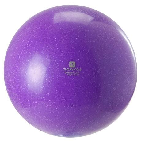 Ballon de Gymnastique Rythmique (GR) 185 mm paillettes violet | Domyos by Decathlon