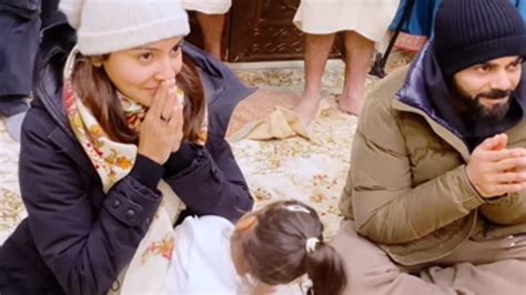 Virat Kohli, Anushka Sharma Visit Vrindavan Ashram With Daughter Vamika In Tow| Watch