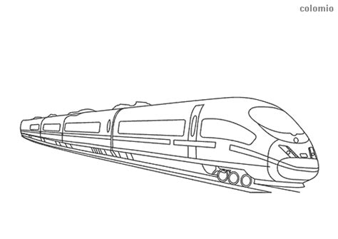 Bullet Train Coloring Page
