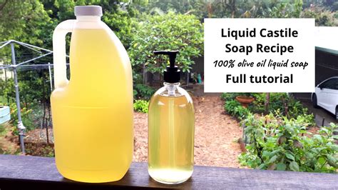 Liquid Castile Soap Making – 100% Olive Oil Liquid Soap Recipe — Elly's Everyday