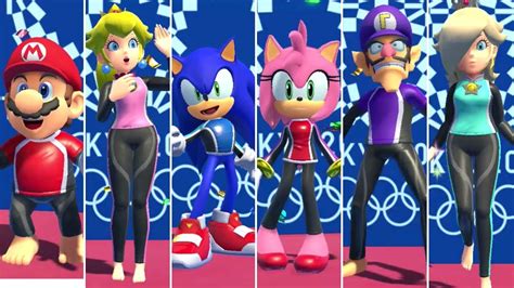 Mario Sonic Olympic Games Characters