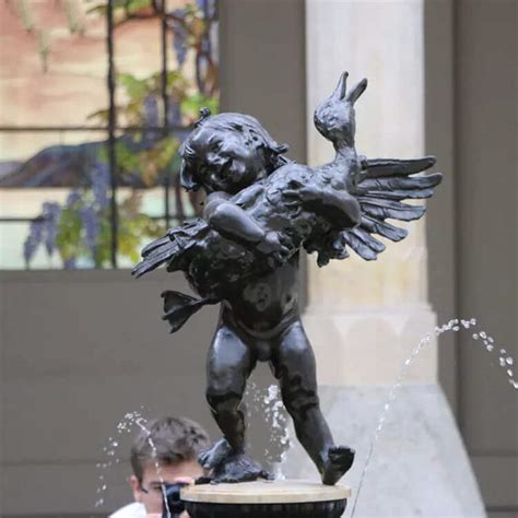 Bronze Boy Drinking Water Garden Fountain Statue For Sale ...