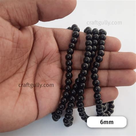 Buy 6mm Black Glass Beads Online. COD. Low Prices. Premium Quality ...