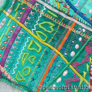 peaceofpi studio: Hand Embroidery Art Quilt