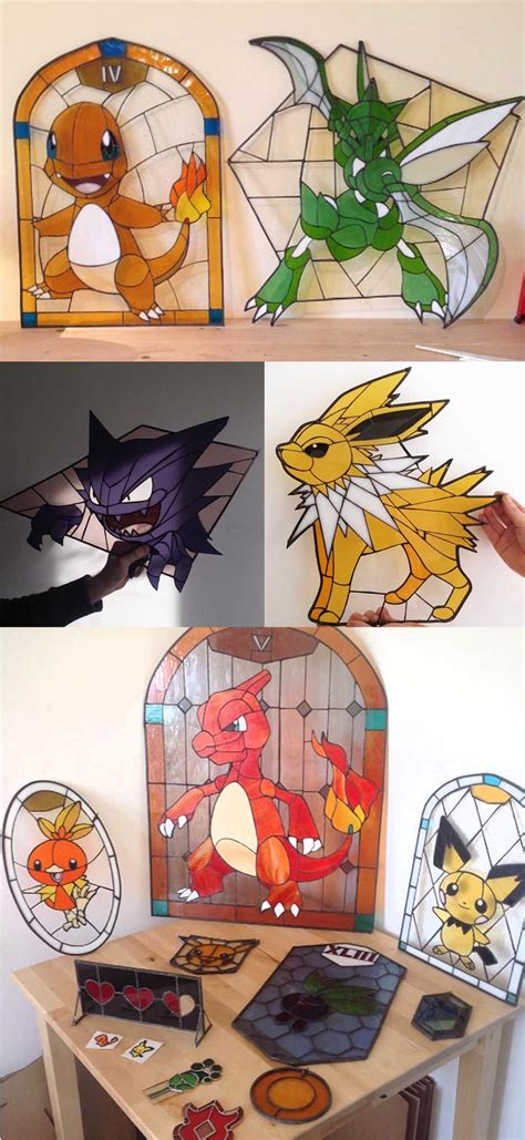 Pokemon Stained Glass - Shut Up And Take My Yen | Anime crafts, Pokemon ...