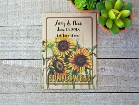 Sunflower Seed Kraft Packets in Bulk Wedding Favor - Etsy