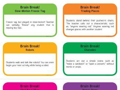 Brain break activities | Teaching Resources