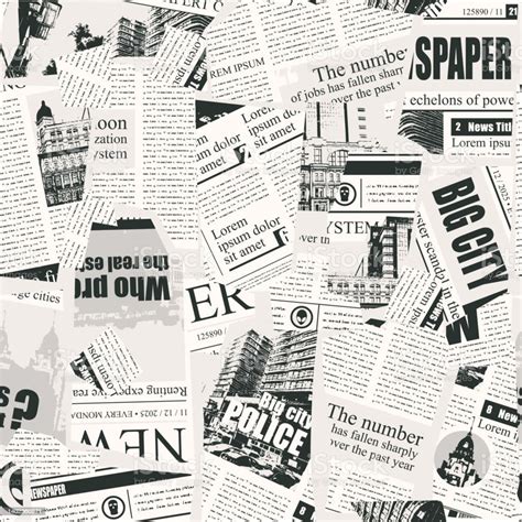 Seamless Pattern With A Collage Of Newspaper Or Magazine Clippings ...