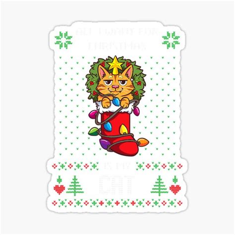 "Ugly Christmaser Cat Uglyer Christmas" Sticker for Sale by ...