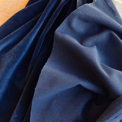 Navy Blue Velvet Fabric Dark Blue Velvet Fabric by the Yard - Etsy