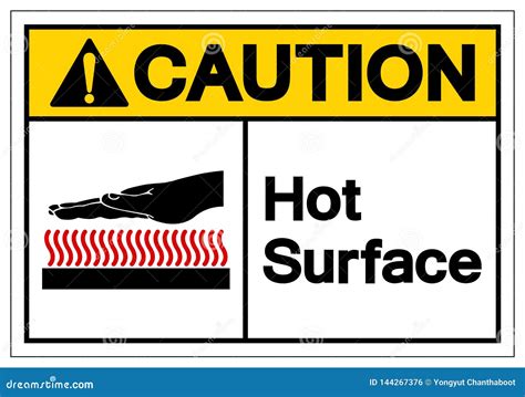 Caution Of Hot Surface Vector Illustration | CartoonDealer.com #143791136