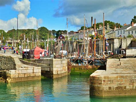 Mike's Cornwall: Charlestown, Cornwall With Sailing Ships In The Harbour