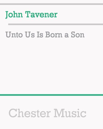 Unto Us Is Born a Son Sheet Music by John Tavener | nkoda | Free 7 days trial