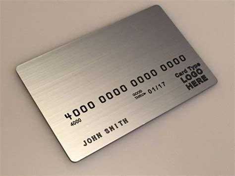 Custom Brushed Stainless Steel Metal Credit Cards