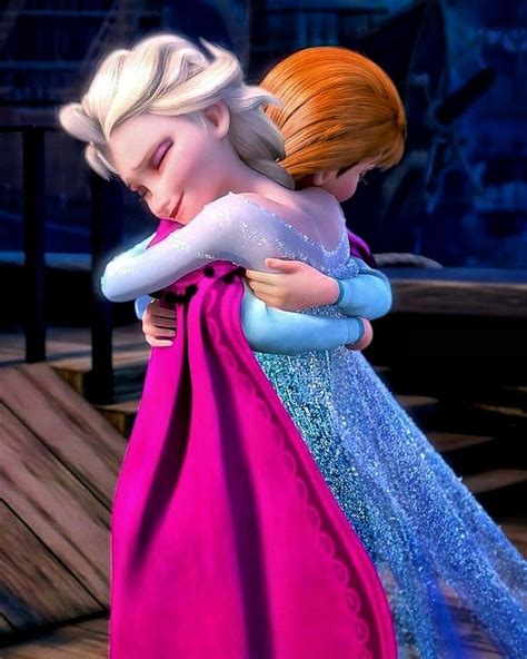 Elsa and Anna Frozen Princesses Hugging | Disney Princess Drawings