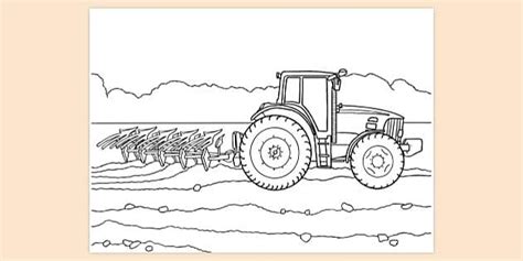 Tractor Colouring Page | Colouring Sheets (teacher made)