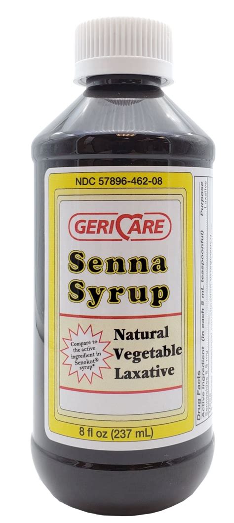 Geri-Care Senna Syrup | Natural Vegetable Laxative, 8 oz - Q451-08-GCP ...