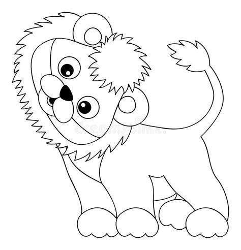 Cute Lion Cub Black White Stock Illustrations – 422 Cute Lion Cub Black ...