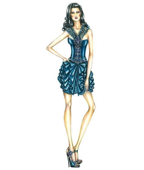 Deep blue color | Fashion art, Fashion illustration, Fashion