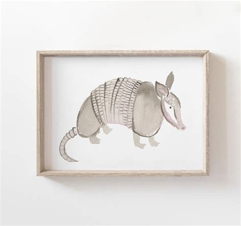 Armadillo Print Armadillo Wall Art Armadillo Poster Texas - Etsy