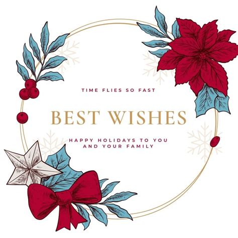 Free Golden Circle Christmas Card template to design