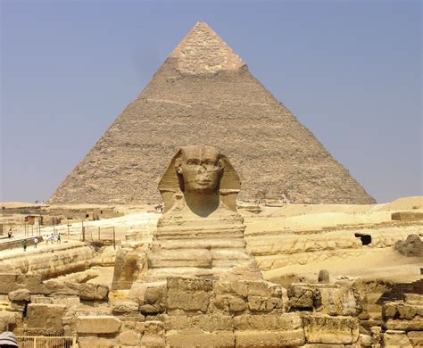 File:Giza Plateau - Great Sphinx with Pyramid of Khafre in background.JPG