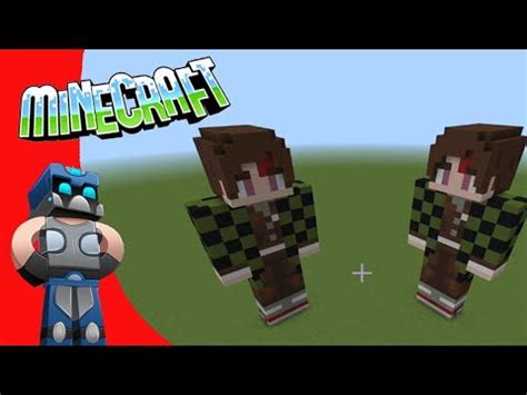 Tanjiro Skin Pixel art Minecraft Tutorial / Como hacer Estatua Tanjiro ...