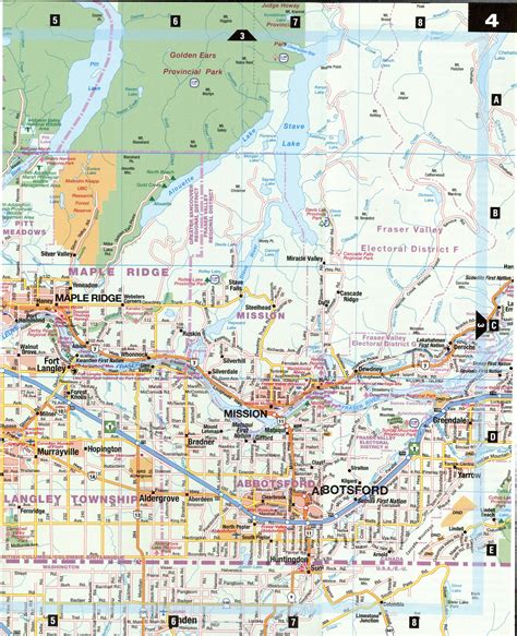 Greater Vancouver map.Free printable map Vancouver area in jpg pdf format