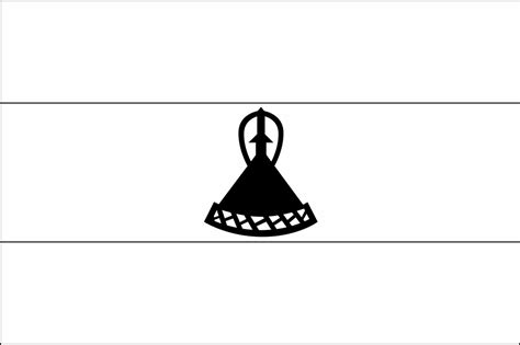 Flag of Lesotho, 2009 | ClipArt ETC