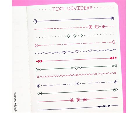 How to Doodle Cute Borders in Your Bullet Journal (with examples!) – NotebookTherapy Bullet ...
