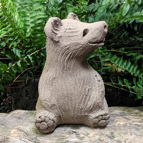 Happy Clay Bear Pair Handmade & Kiln-Fired in America | Margaret Hudson's Earth Arts Studio