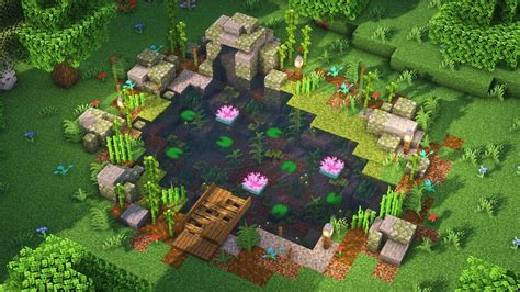 Minecraft | How to build a Pond | Tutorial | Minecraft farm, Minecraft ...