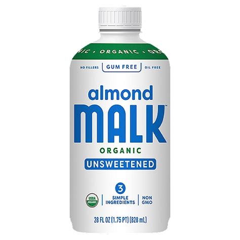 Malk Organic Unsweetened Almond Milk, 28 fl oz - Fairway