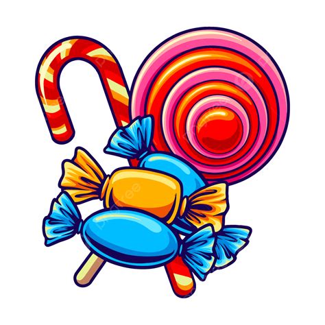 Cute Candy Sweet Lollipop Illustration Vector Illustrations For Your Work Logo Merchandise T ...