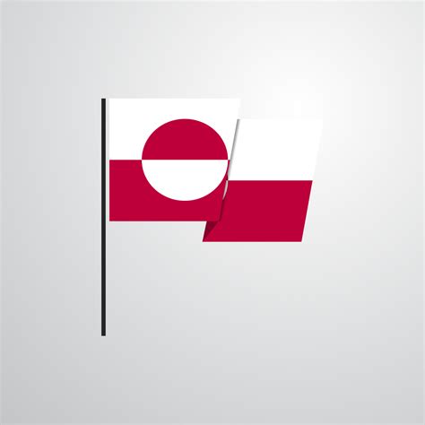 Greenland waving Flag design vector 14191942 Vector Art at Vecteezy