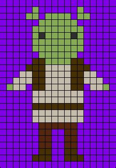 Shrek perler bead pattern | Easy perler bead patterns, Diy perler beads, Pixel art pattern