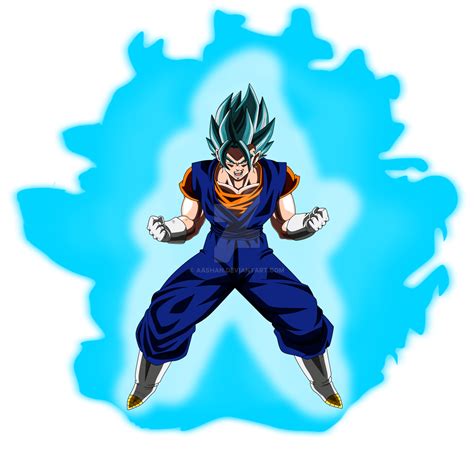 vegito super saiyan blue powering up colored with by aashan dapvbli ...