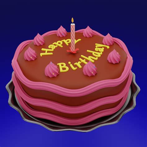 3D Birthday Cake - TurboSquid 1840187