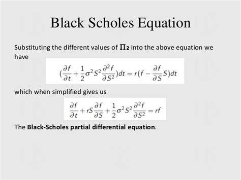 Black Scholes Equation Derive - Tessshebaylo