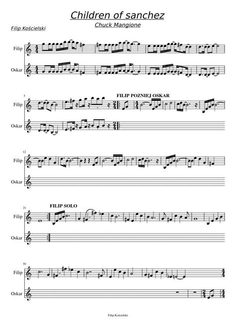 Children of sanchez TWO TRUMPETS Sheet music for Trumpet in b-flat ...