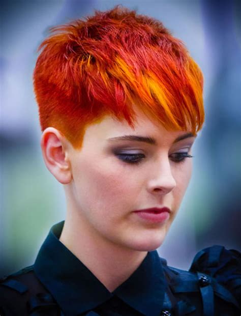 Delectable Red Orange Hair Color Short Pixie Haircuts – HAIRSTYLES