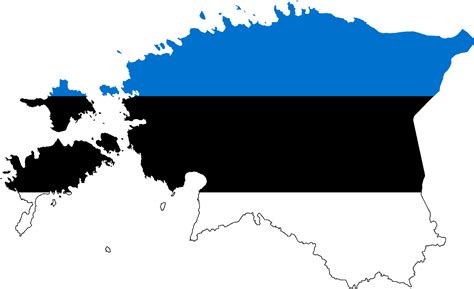 Flag map of Estonia | Symbol Hunt