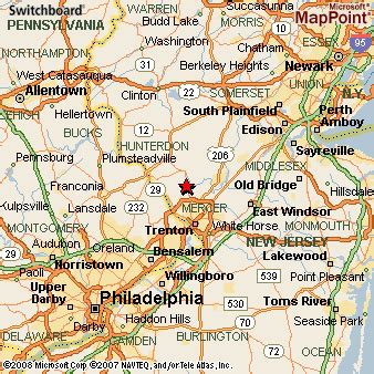 Pennington, New Jersey Area Map & More