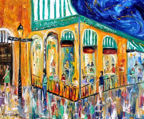 New Orleans canvas print, Cafe du Monde art, NOLA art print made from image of past painting by ...