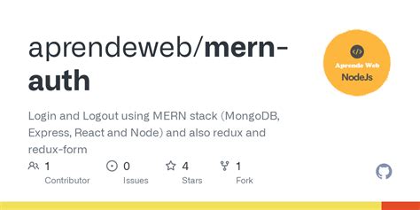 GitHub - aprendeweb/mern-auth: Login and Logout using MERN stack (MongoDB, Express, React and ...